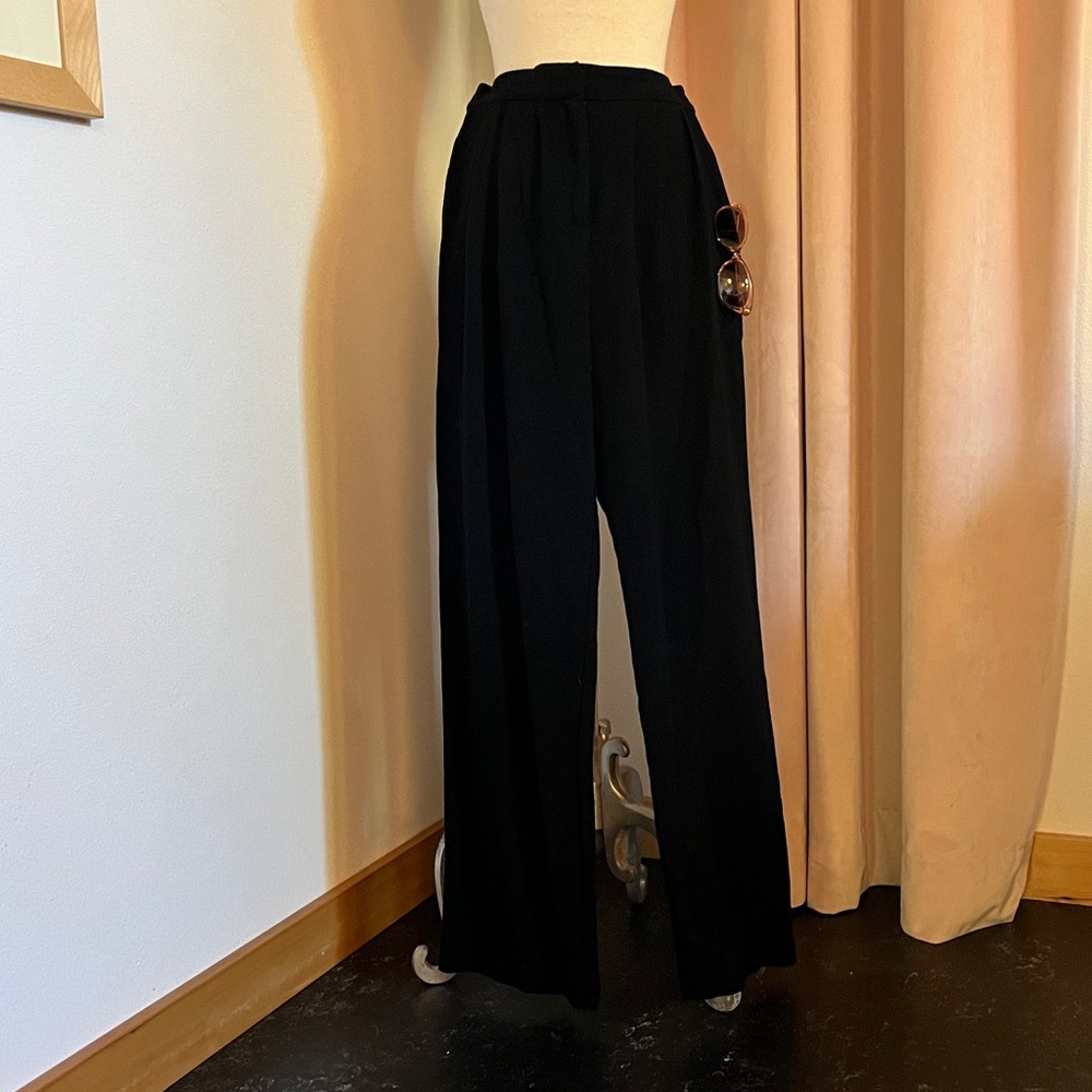 Lightweight flowy tailored black trousers
